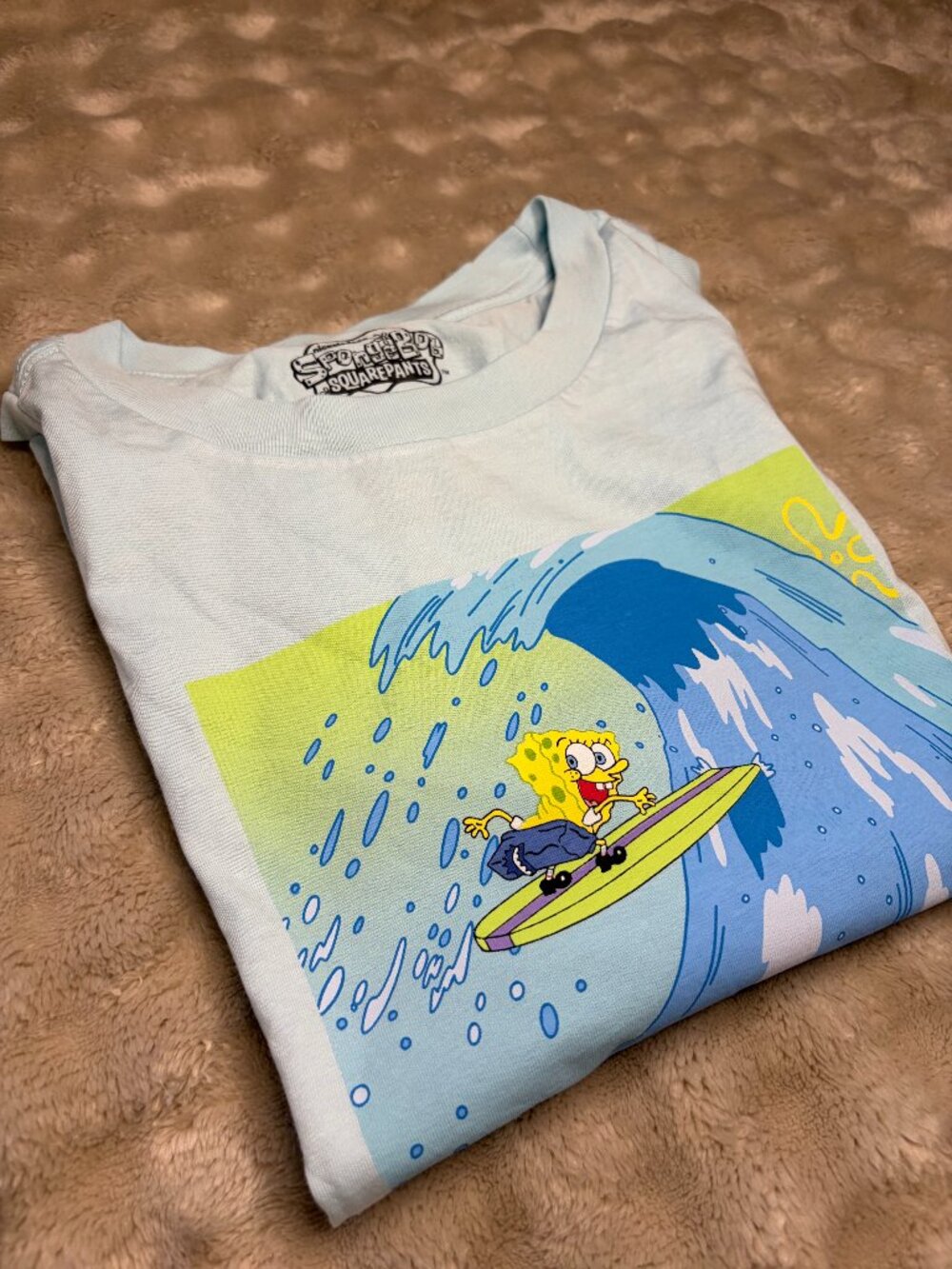 NEW SpongeBob SquarePants Blue Sleeveless Shirt, Kids Size Small Summer Tee